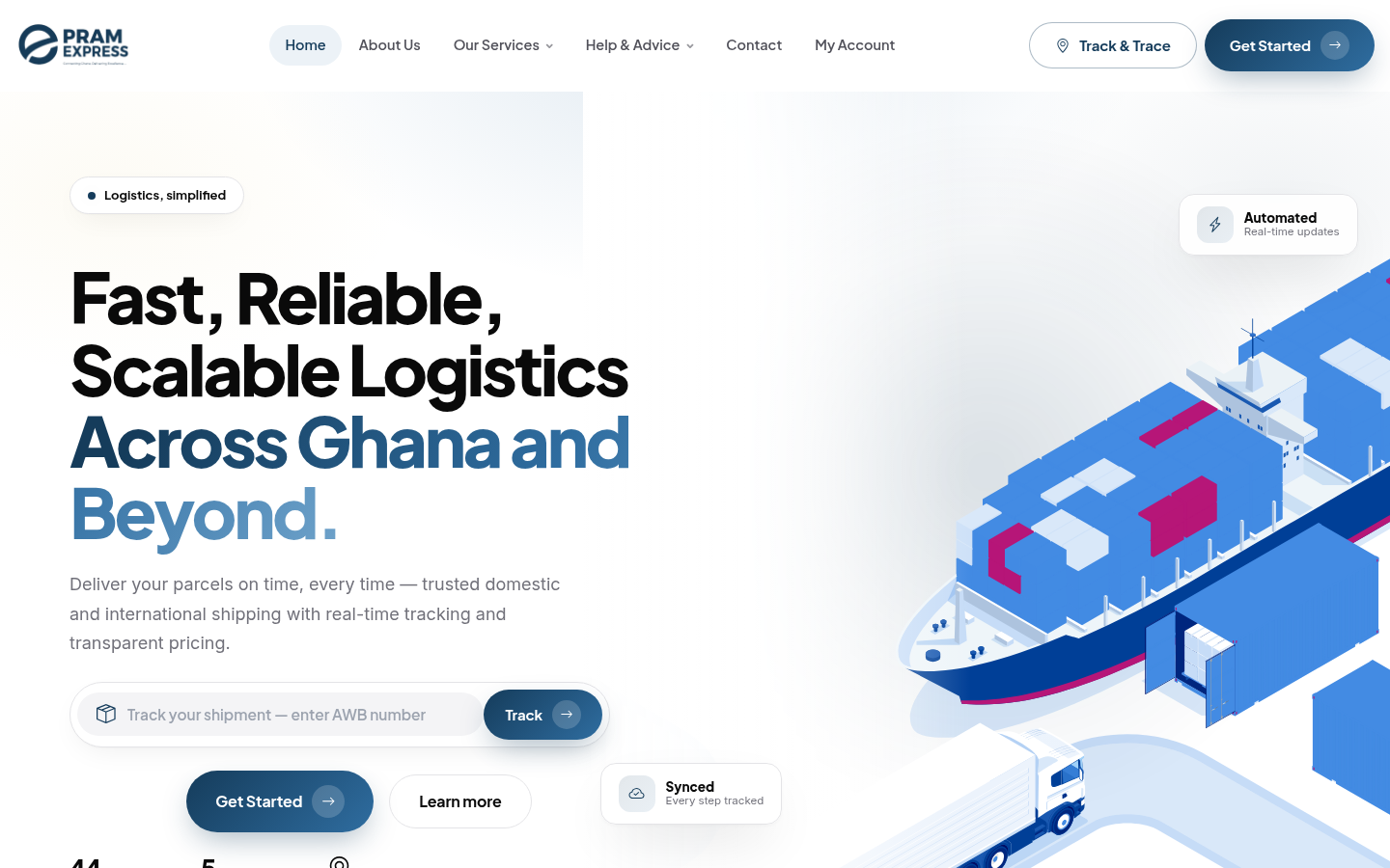 PramExpress website preview